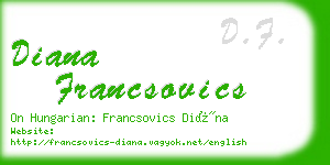 diana francsovics business card